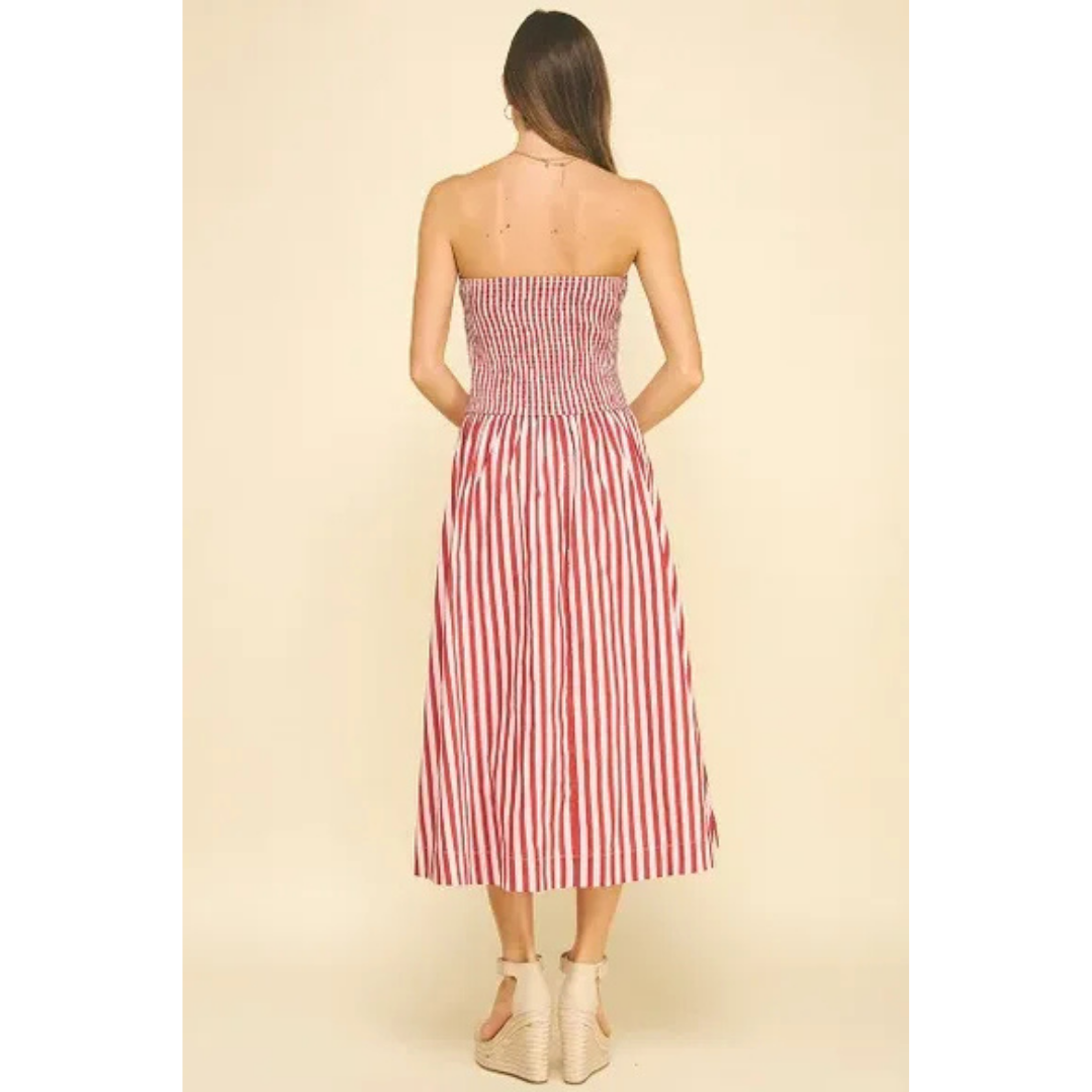 Jianna Striped Tube Dress