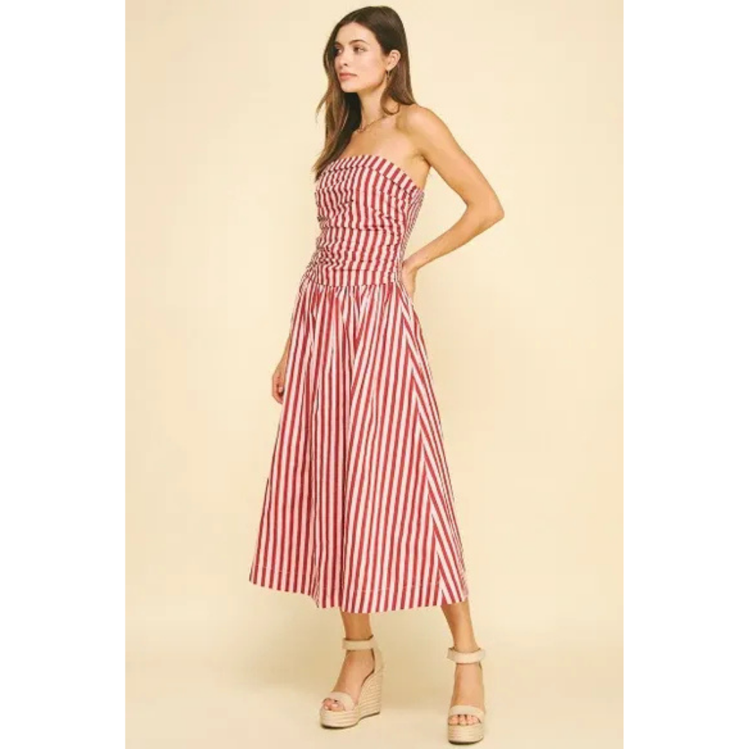 Jianna Striped Tube Dress