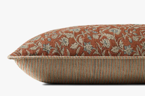Brick Floral Lumbar Pillow
