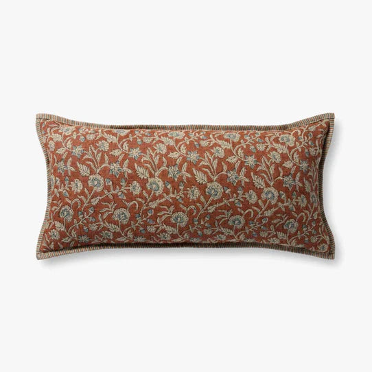 Brick Floral lumbar Pillow