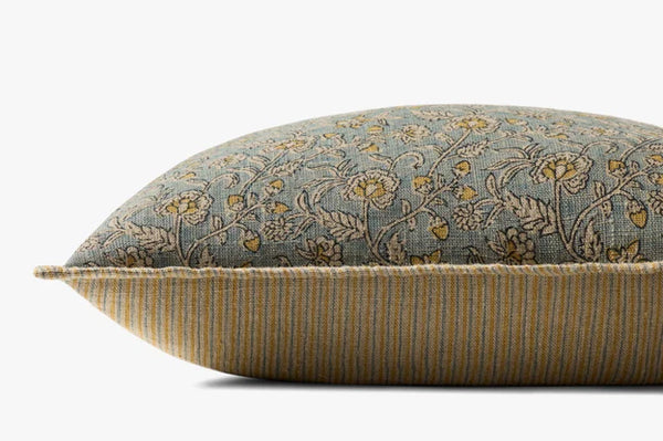Light Blue Floral Pillow