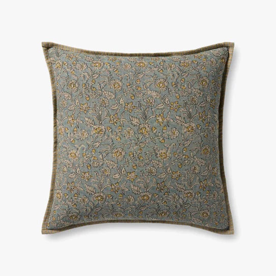 Light Blue Floral Pillow