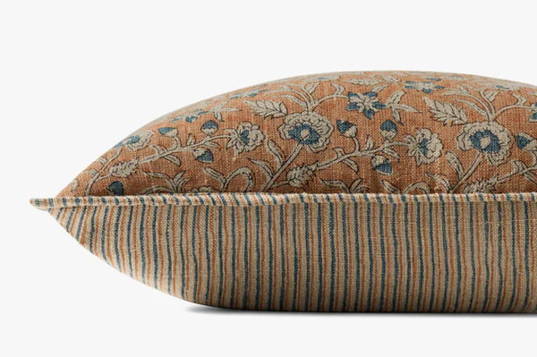 Peach Floral Pillow