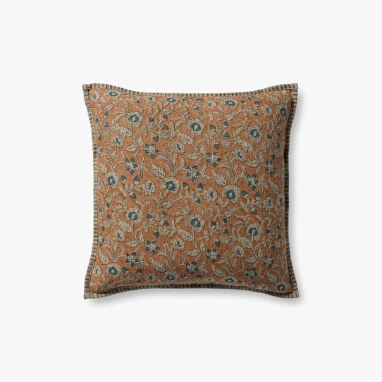 Peach Floral Pillow