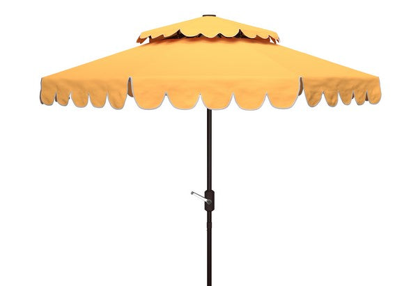 Yellow Round Double Top Umbrella