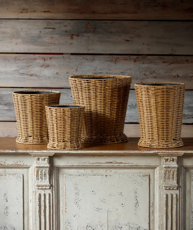 Woven Flower Buckets