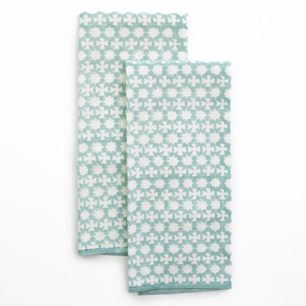 Cuban Cross Palladian Blue Tea Towel