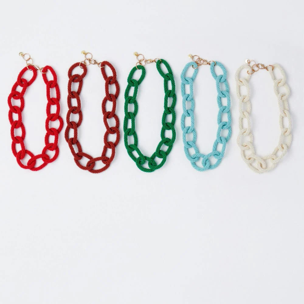 Jen Chain Link Beaded Necklace
