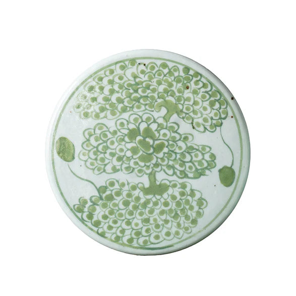 Jade Green Painted Urn