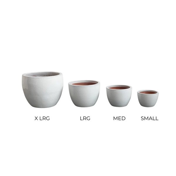 White Glazed Pot