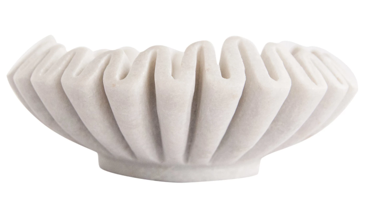 Fluted Marble Trinket Dish