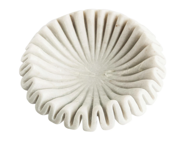 Fluted Marble Trinket Dish