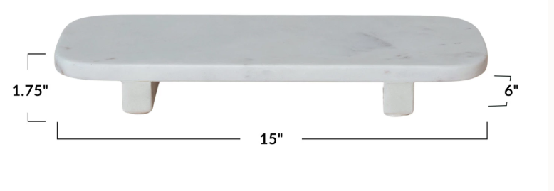 Footed Marble Tray