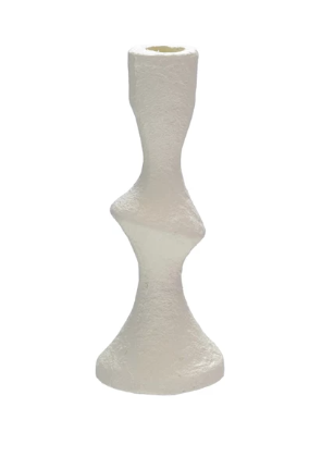 Ivory Cast Iron Taper Holder