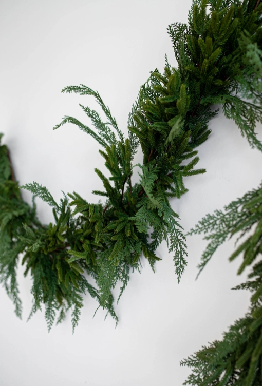 6' Norfolk & Cypress Mixed Garland