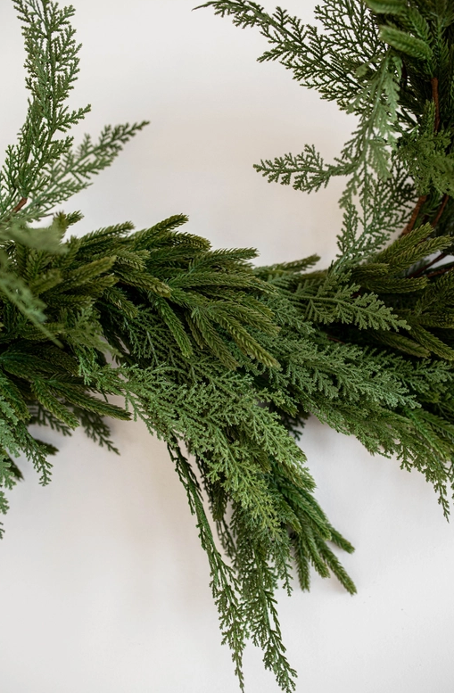 6' Norfolk & Cypress Mixed Garland