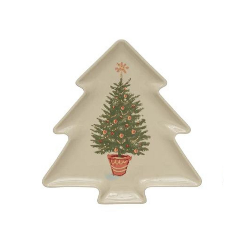 Tree Shaped Stoneware Plates