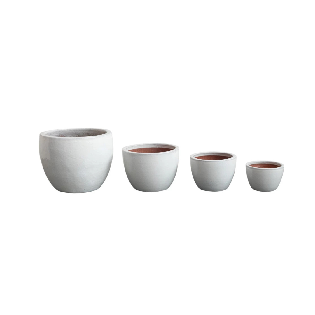 White Glazed Pot