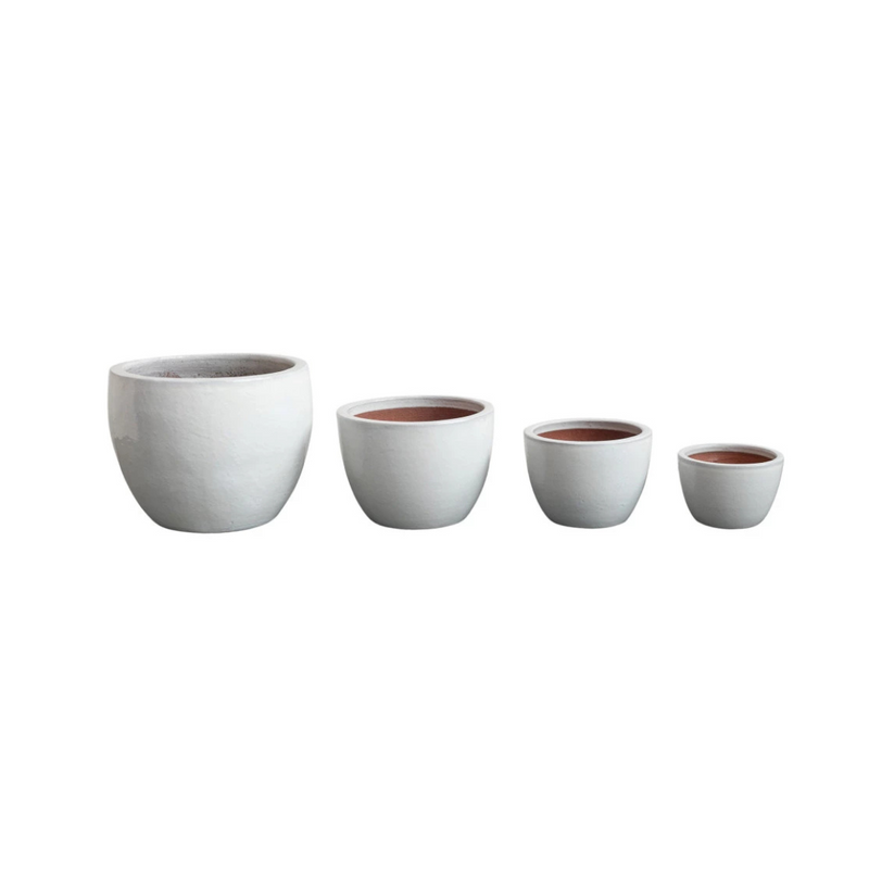 White Glazed Pot
