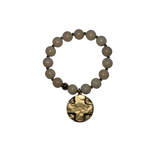Beaded Cross Coin Bracelet
