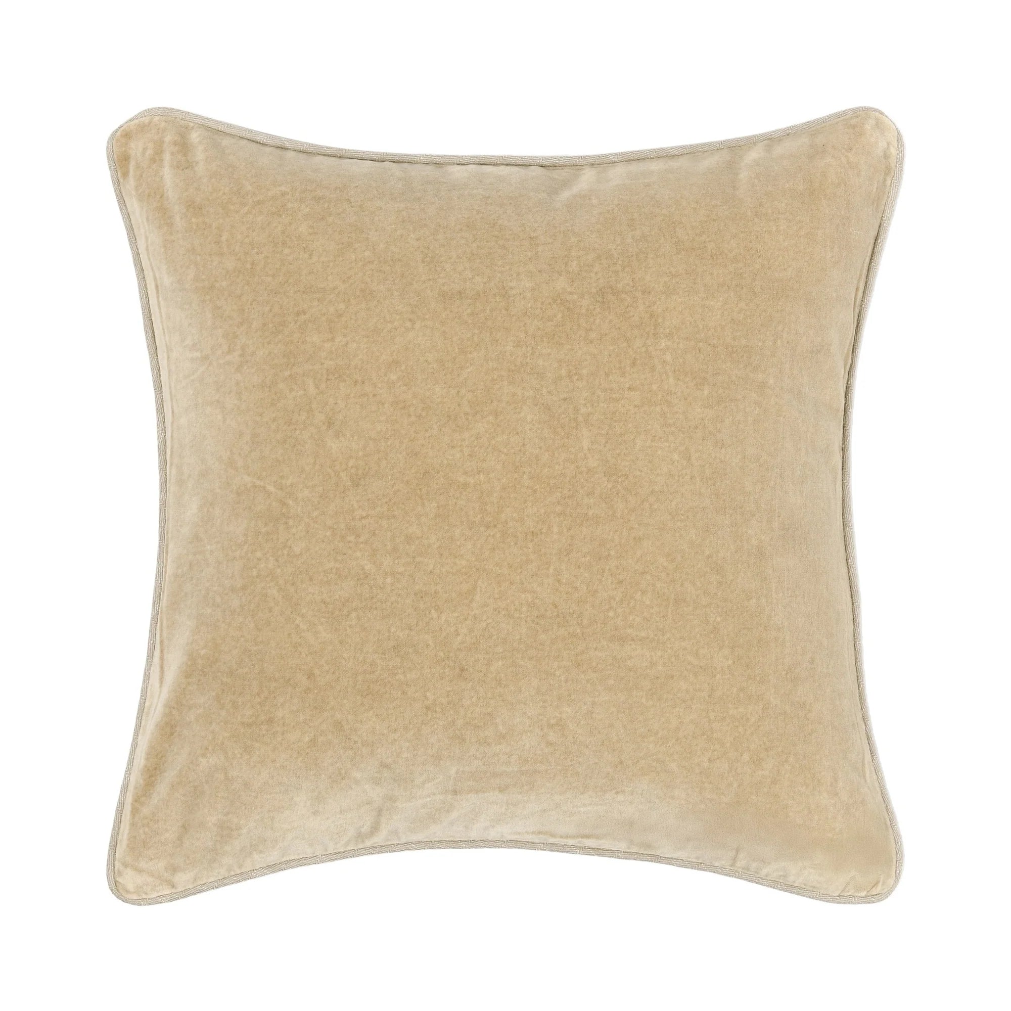 Stonewashed Velvet Pillow - Wheat