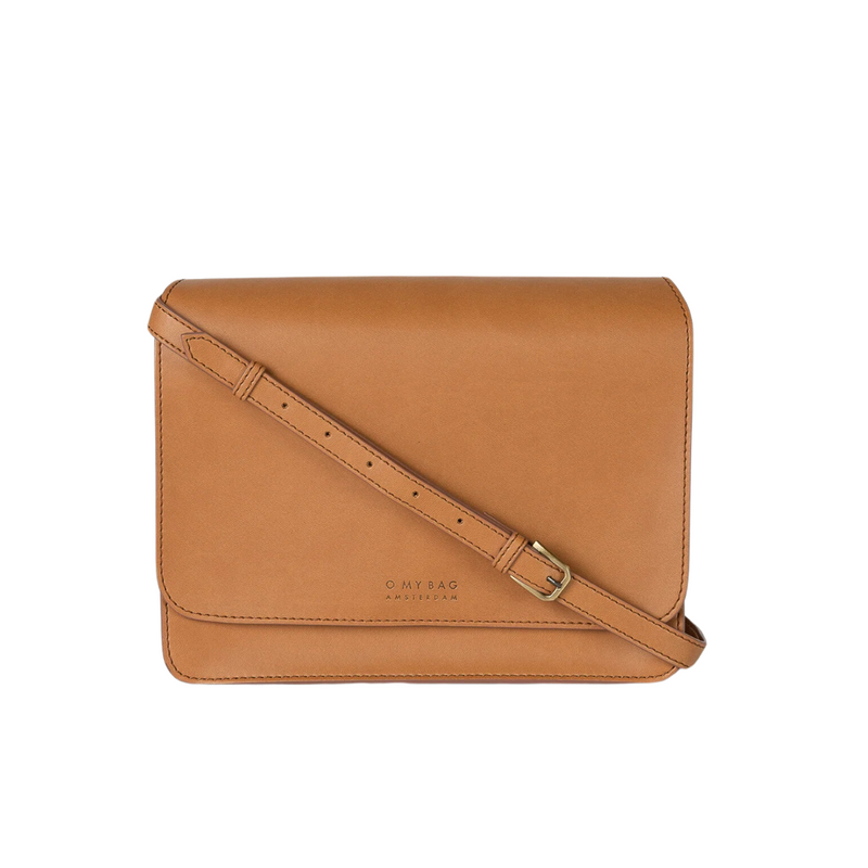 Audrey Cognac Apple Leather Bag