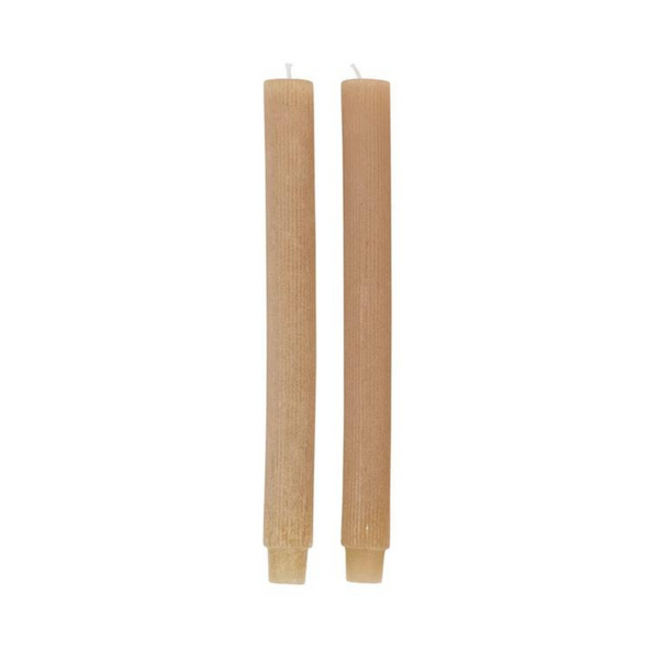 Pleated Taper Candles Set of 2