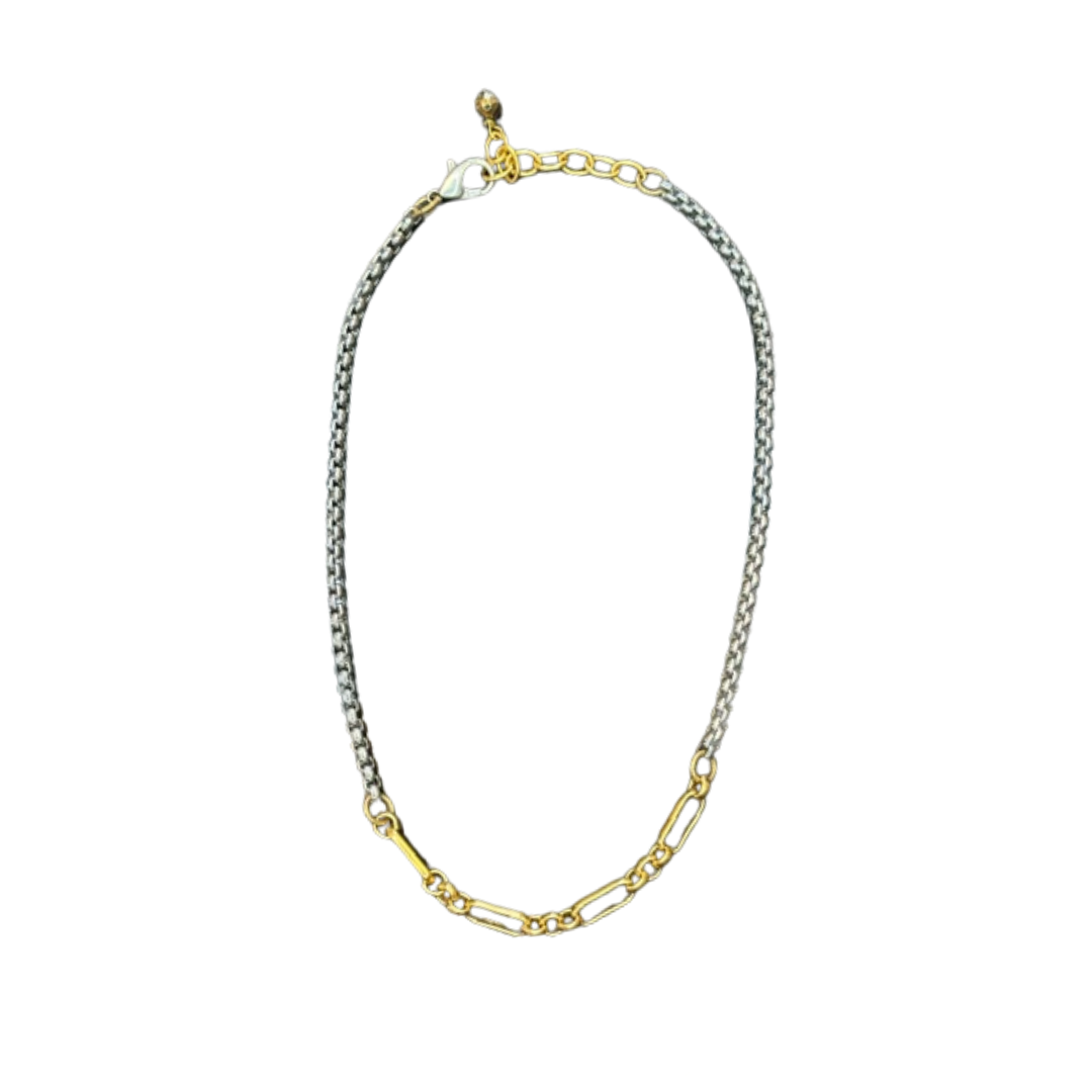 Gunmetal and Gold Necklace