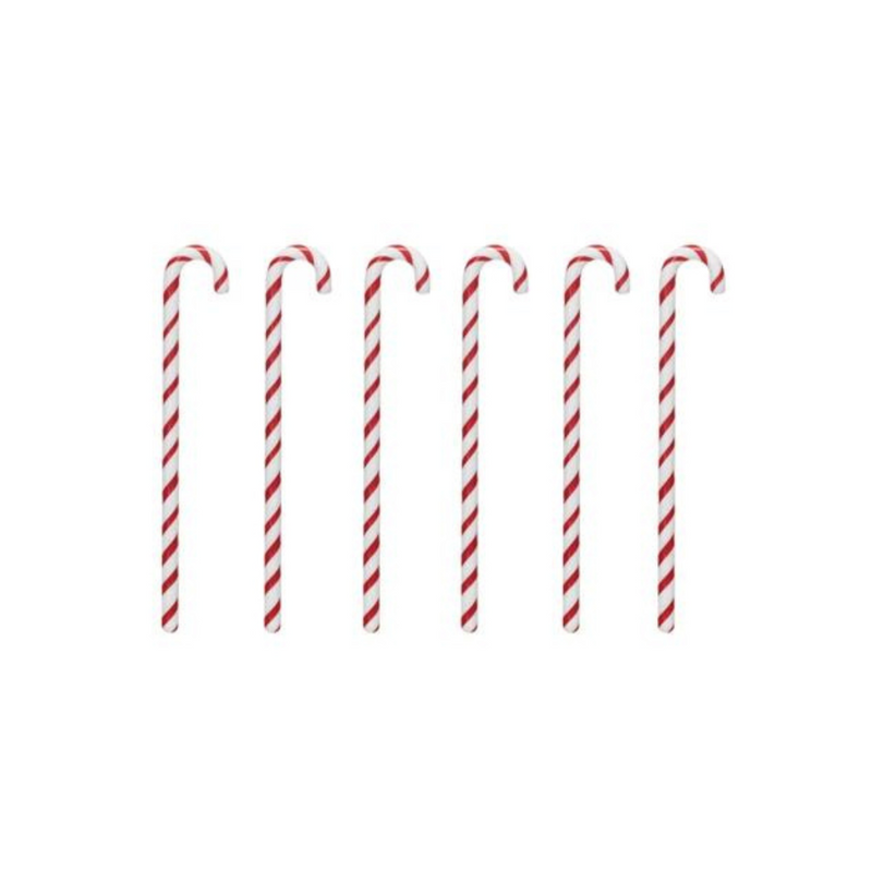 Glass Candy Cane Swizzle Sticks