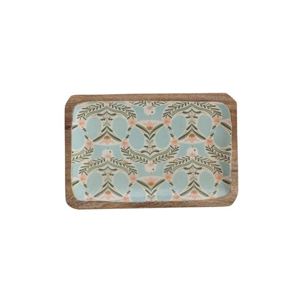 Rectangular Holiday Enamel Tray