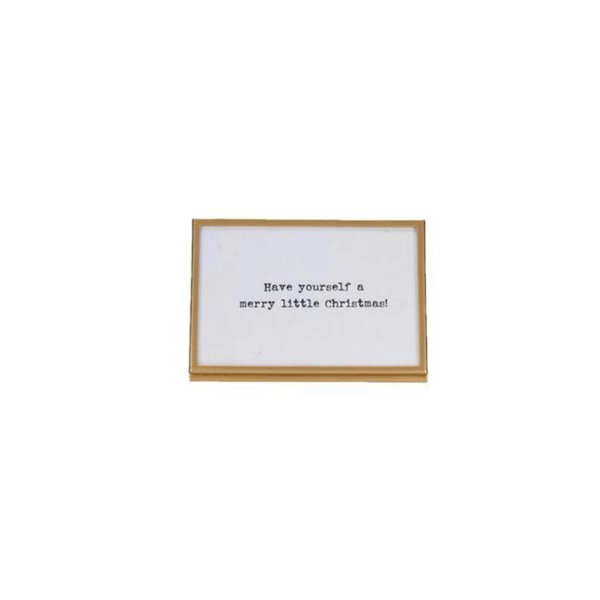 Gold Frame with Holiday Saying