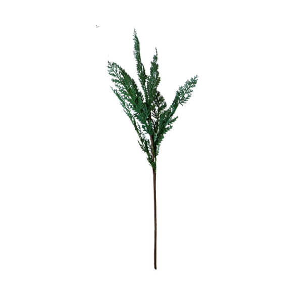 Cypress Pine Green Faux Stem Small