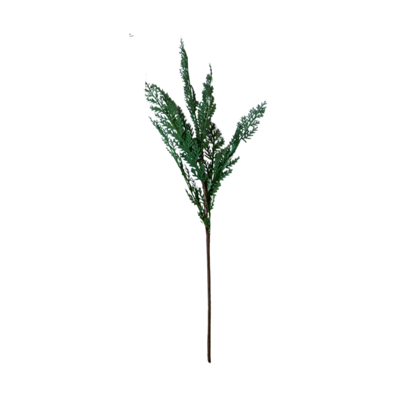 Cypress Pine Green Faux Stem Small