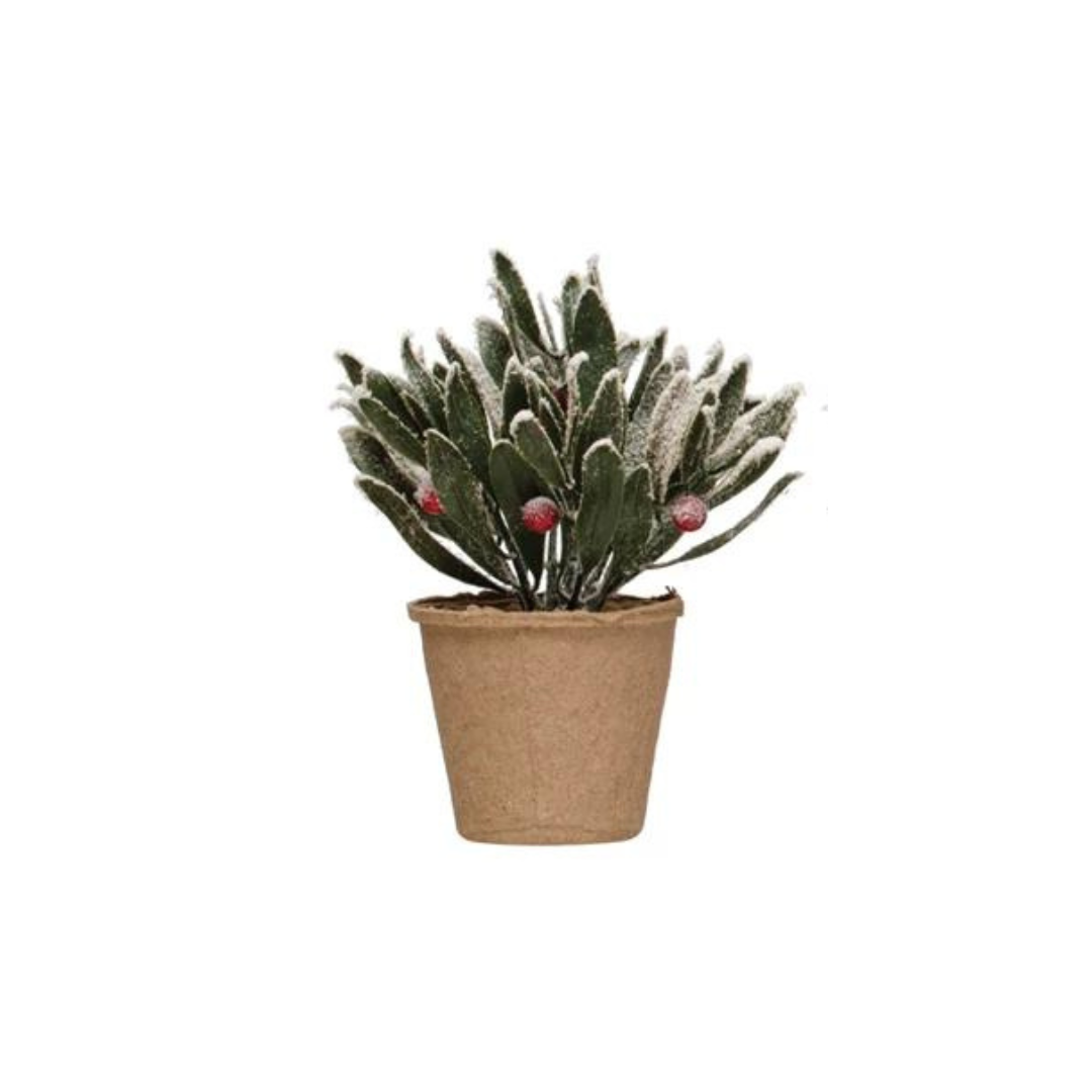 Faux Greens with Snow Finish