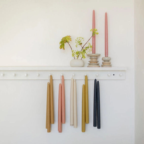 12" Beeswax Taper Candles