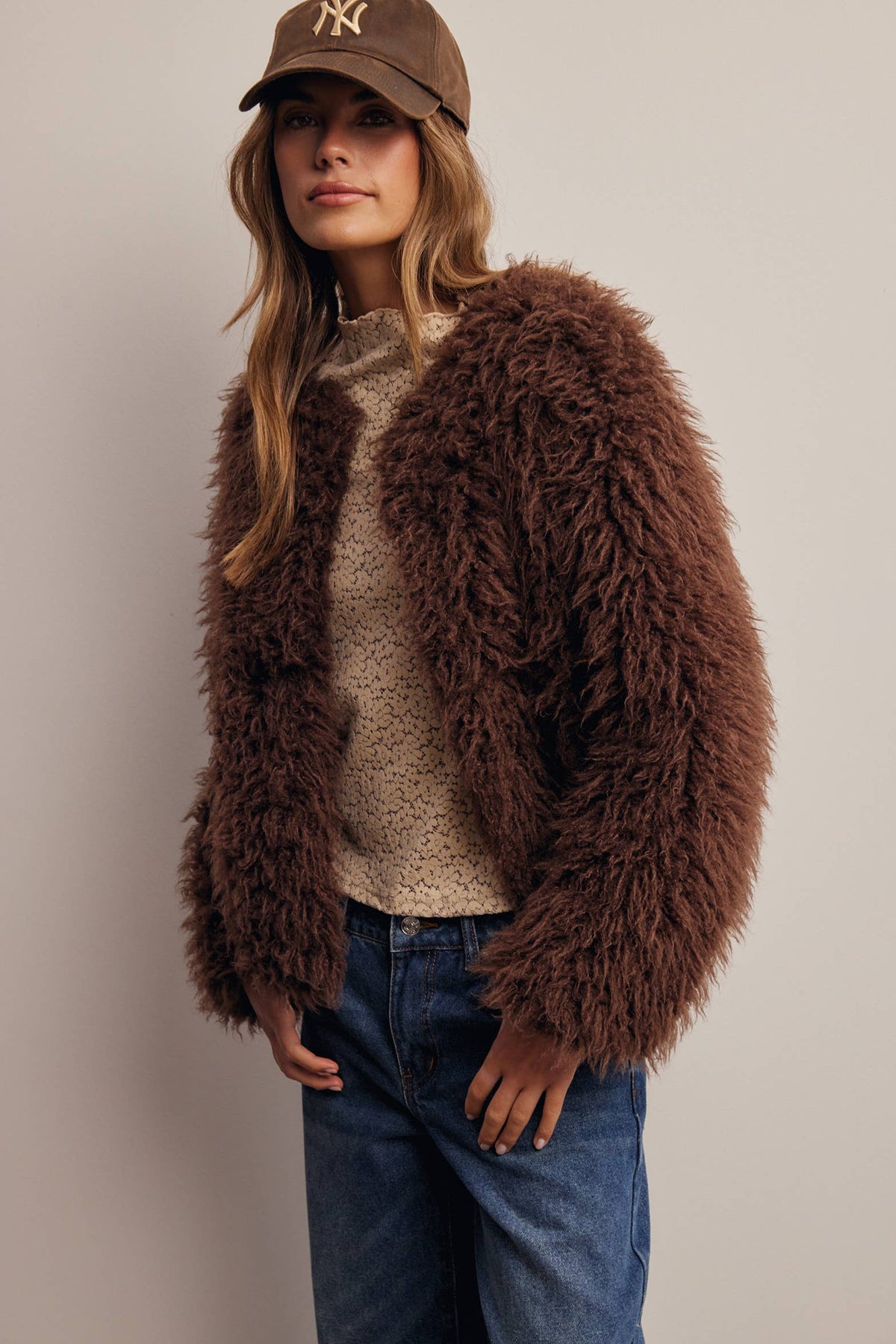 Shaggy Faux Fur Jacket