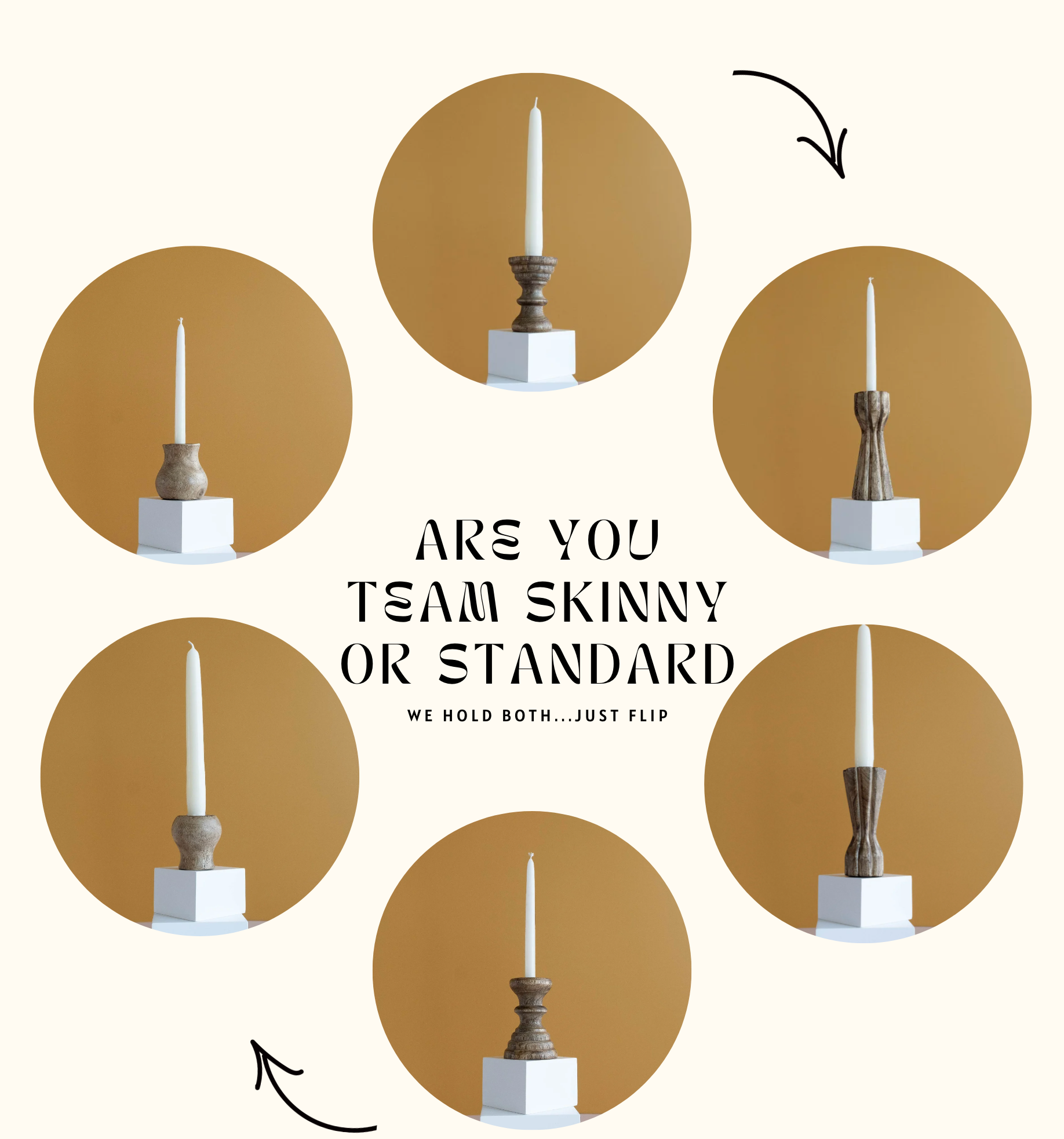 Dual Skinny & Standard Taper Candle Holders