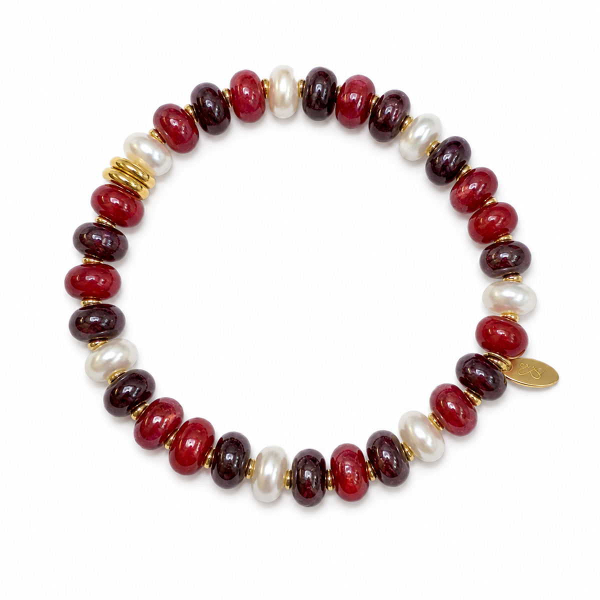 Garden Stone Beaded Stretch Bracelet