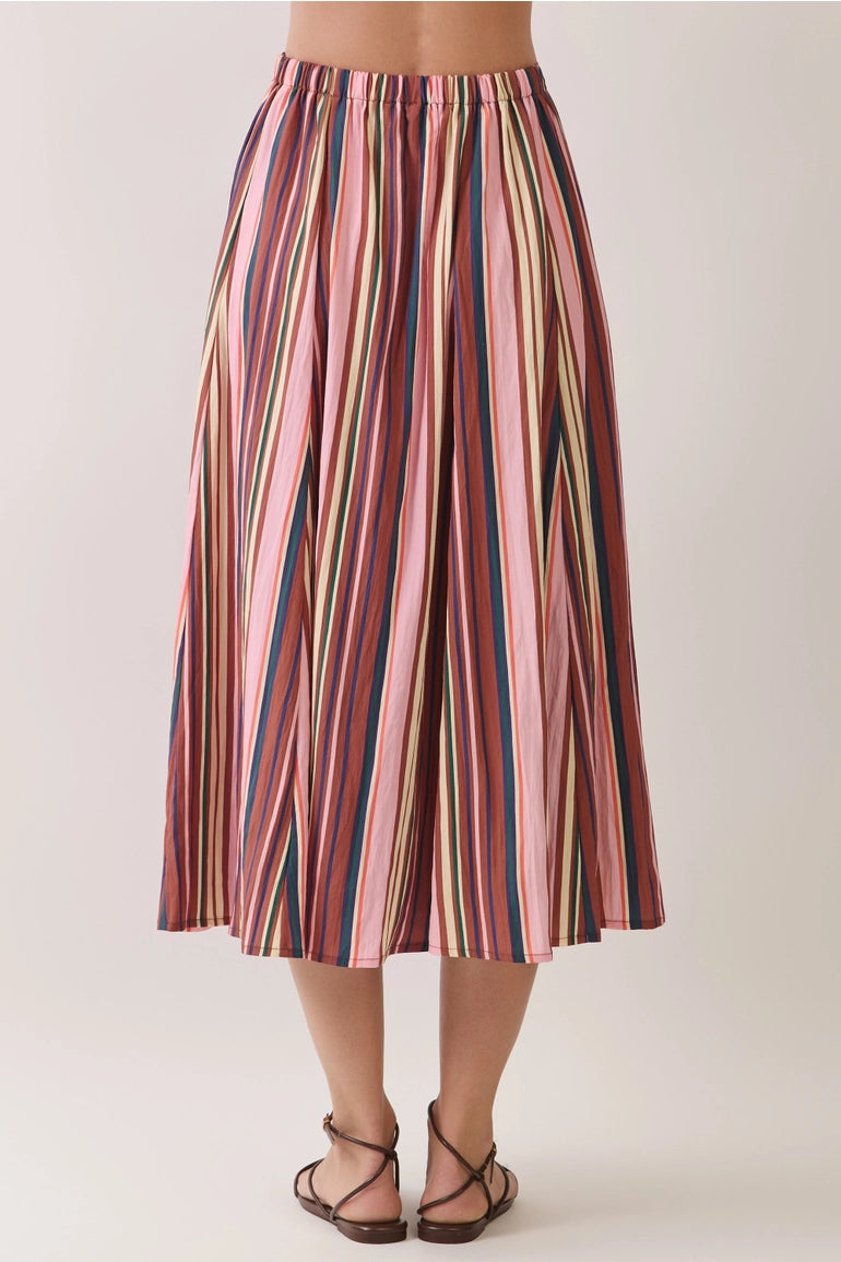 Multi Stripe Midi Skirt & Crop Top
