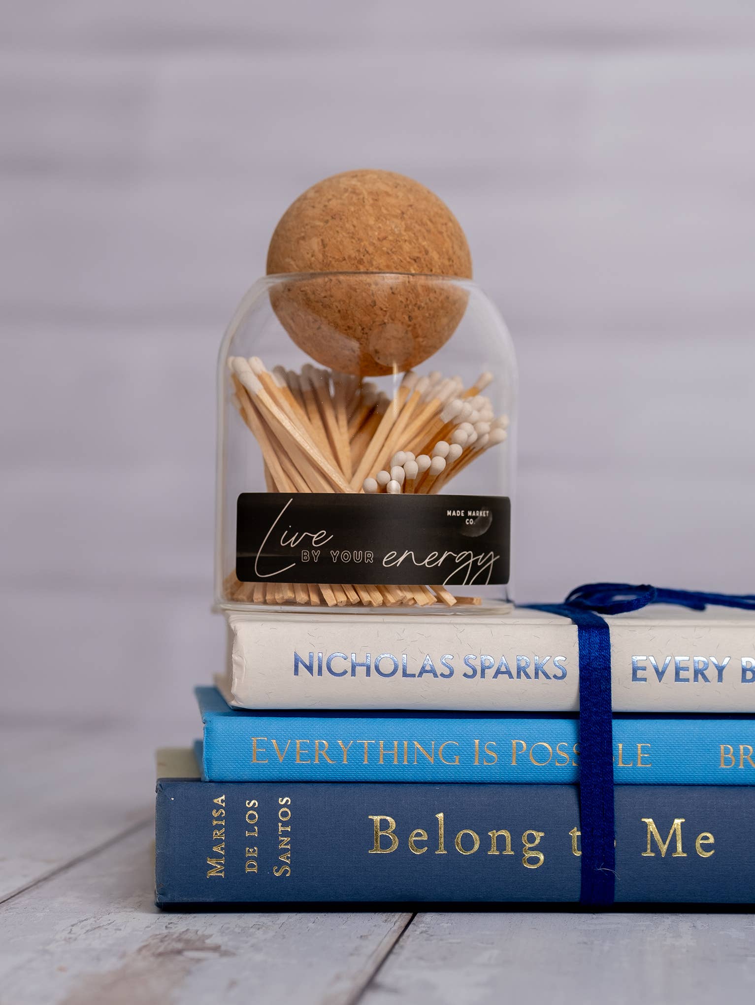 Set of 3 Decorative Books - Blue Tones