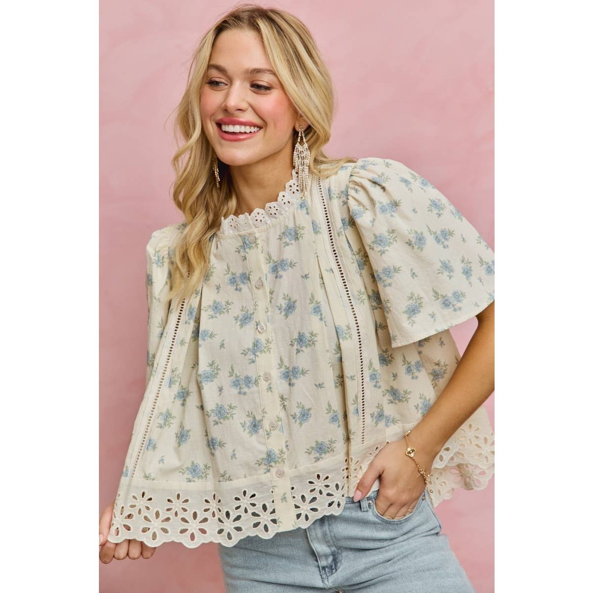 Cosette Lace Trim Top