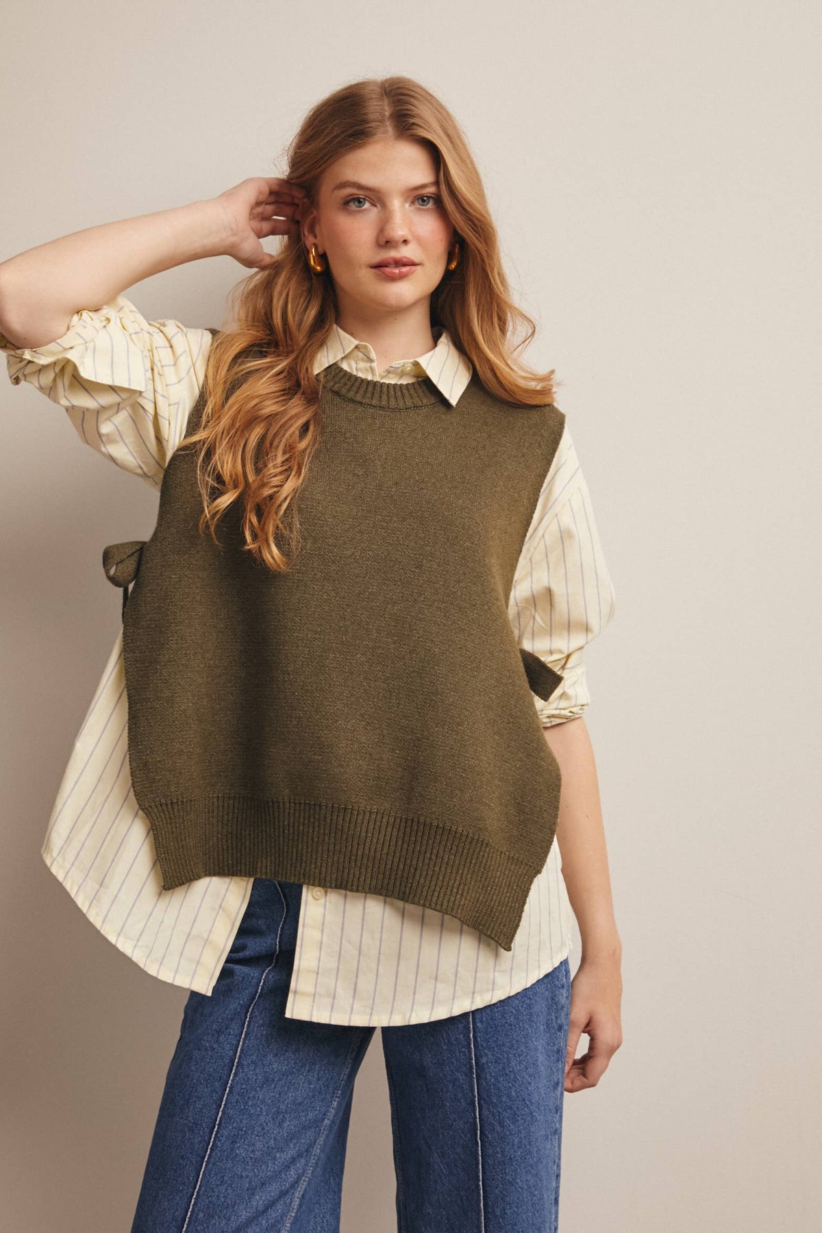 Side Tie Knit Vest