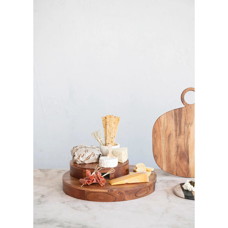 Acacia Pedestal with Handles