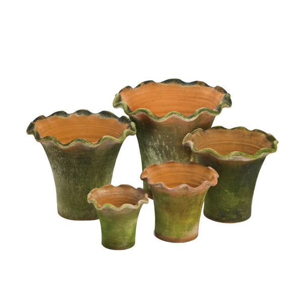 Aged Scallop Planters