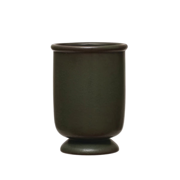 Dark Green Pedestal Vase