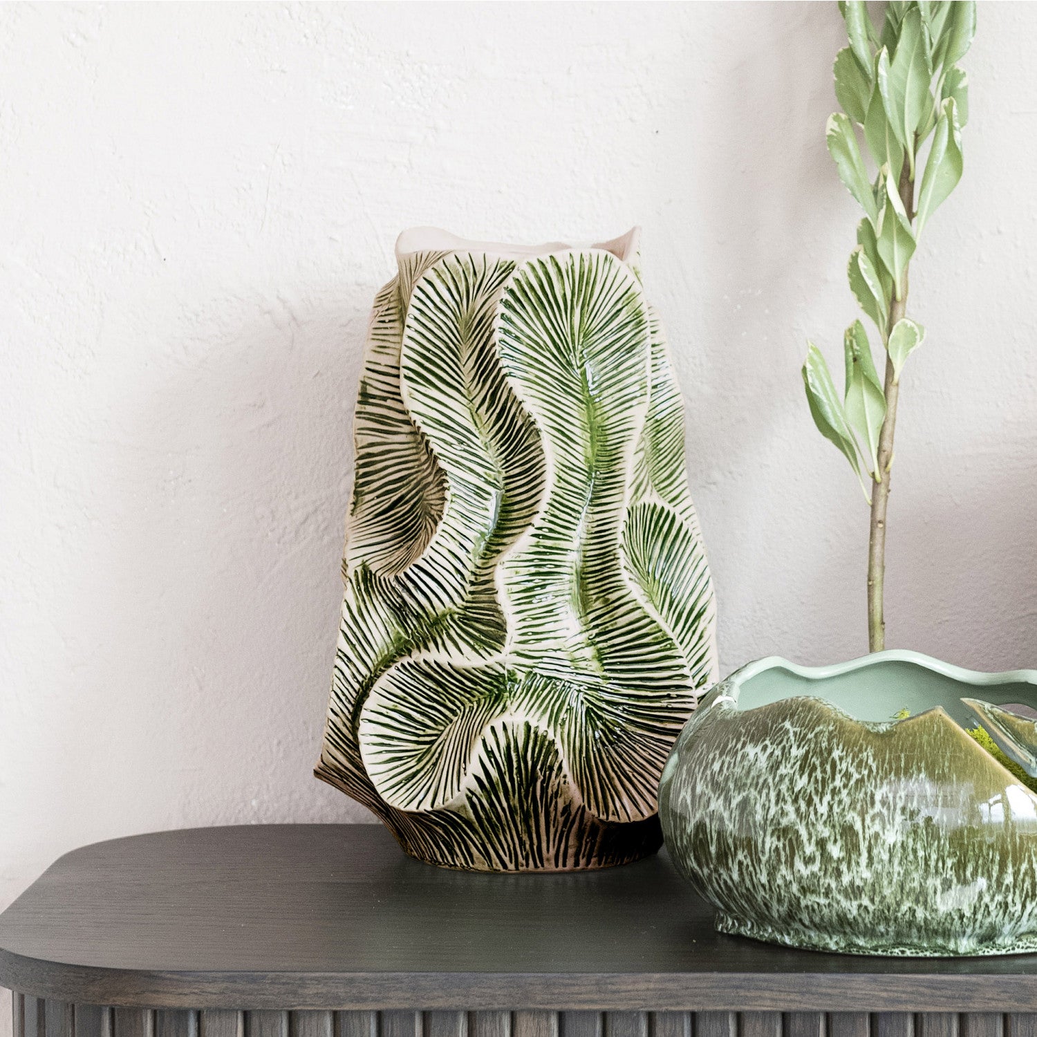 Leaf Textured Vase