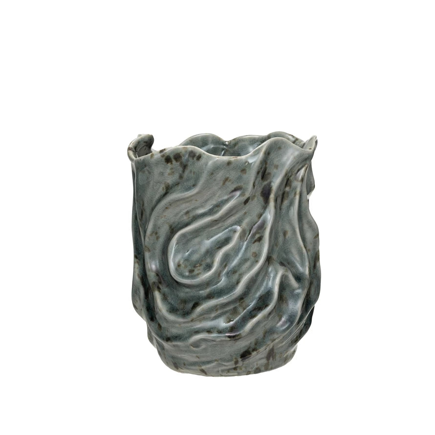 Wavy Grey Vase