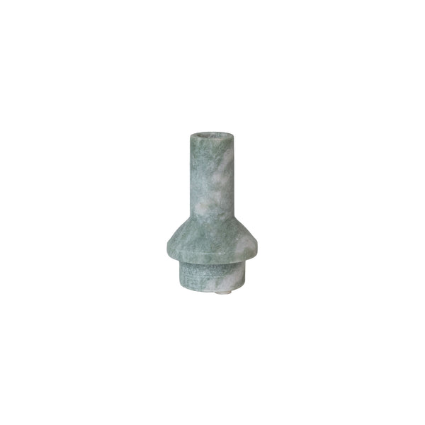 Marble Taper Holder, Green Melange (Each One Will Vary)