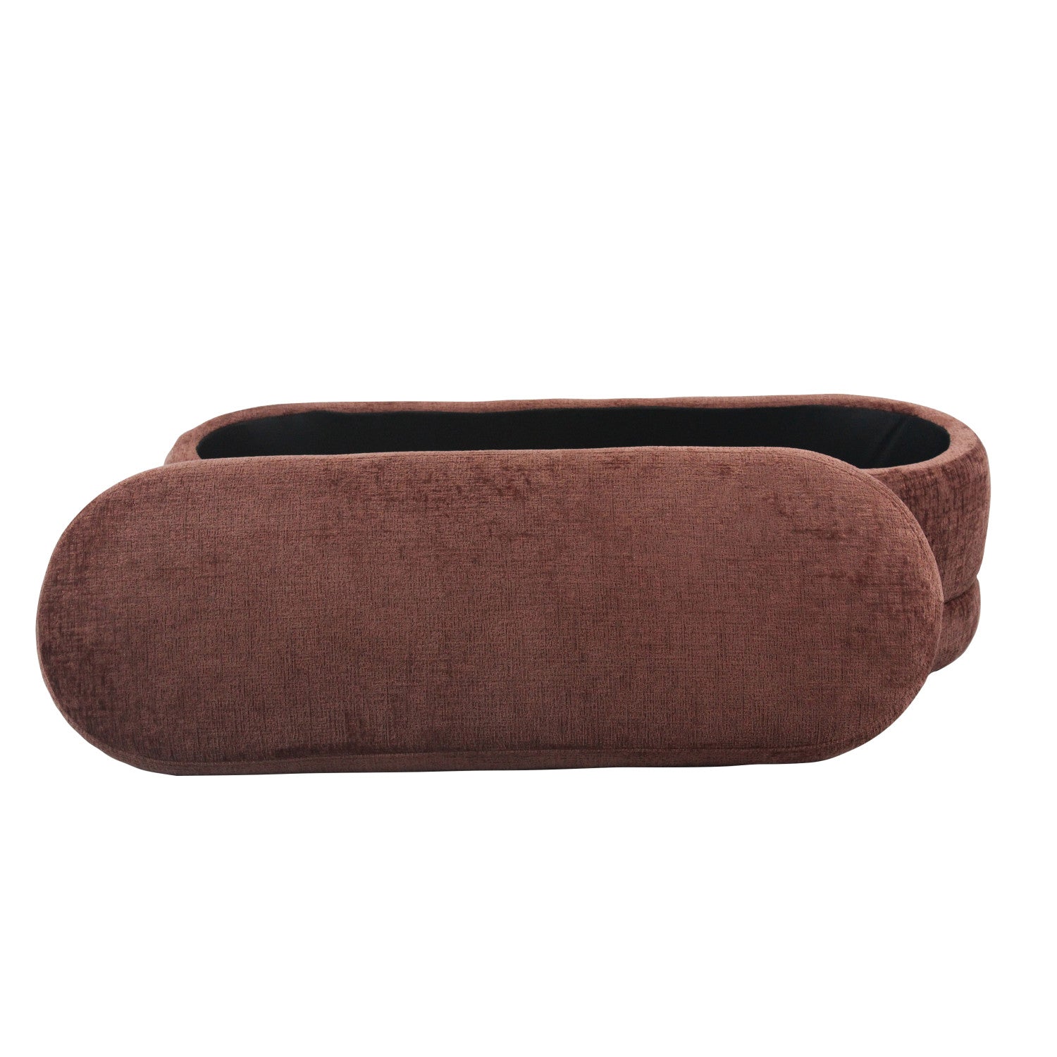 Caramel Chenille Storage Bench