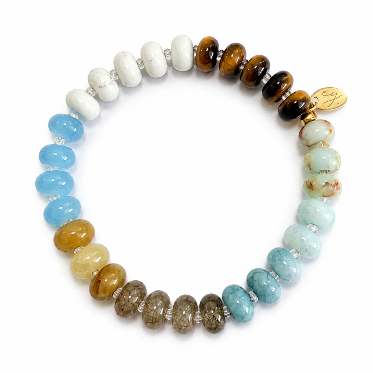 Garden Stone Beaded Stretch Bracelet